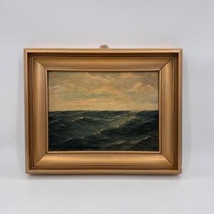 Adolf Gustav Döring (German 1848–1938) Antique Seascape Oil Painting